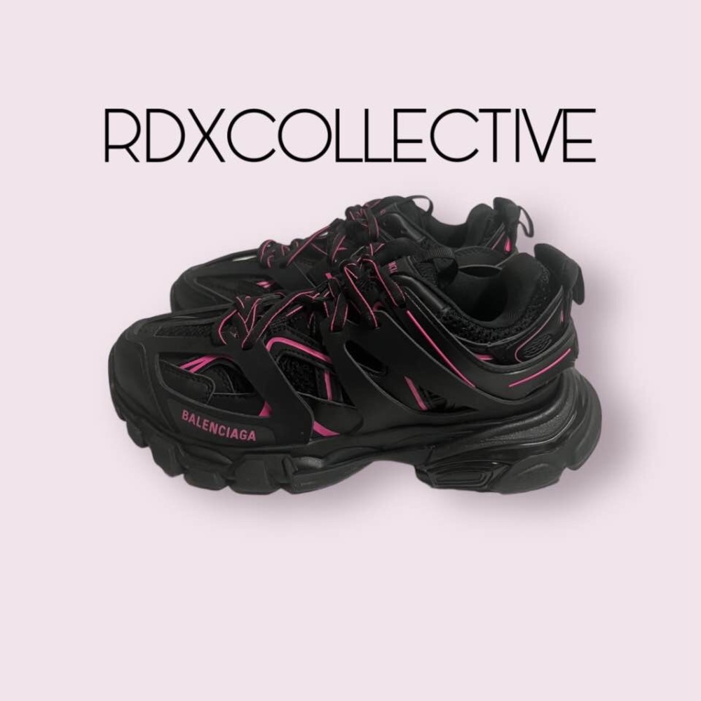 Balenciaga Track Triple Black Pink Sneaker Women Size 9 Runner Platform
